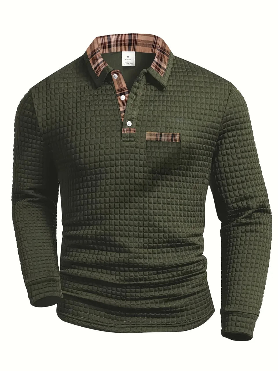 VALENTINI™ | Polo a maniche lunghe a quadri fini