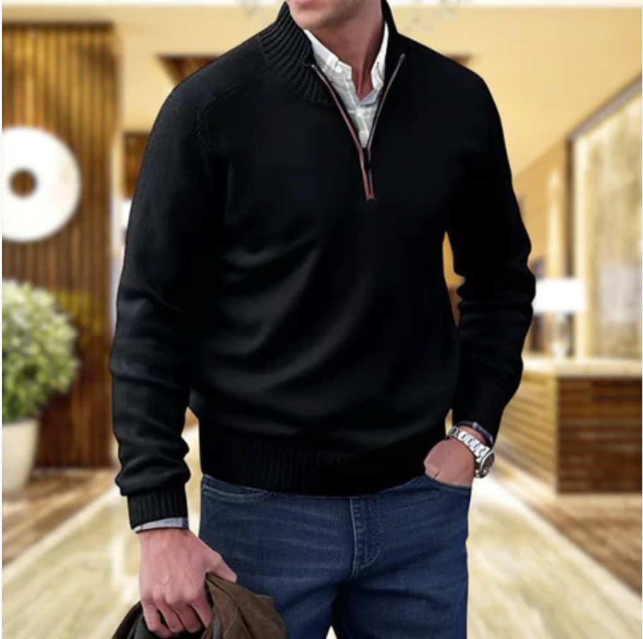 VALENTINI™ | Maglione a collo alto con cerniera