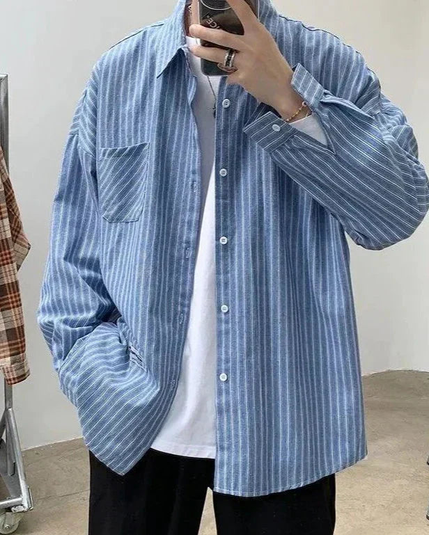 VALENTINI™ | CAMICIA OVERSIZE A RIGHE