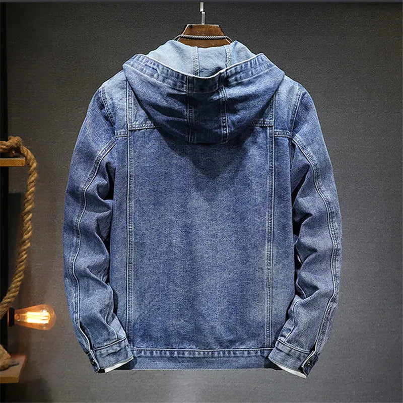 VALENTINI™ | Felpa con cappuccio in denim retrò