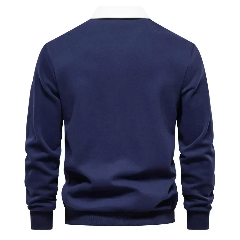 VALENTINI™ | Polo in maglia con colletto a contrasto