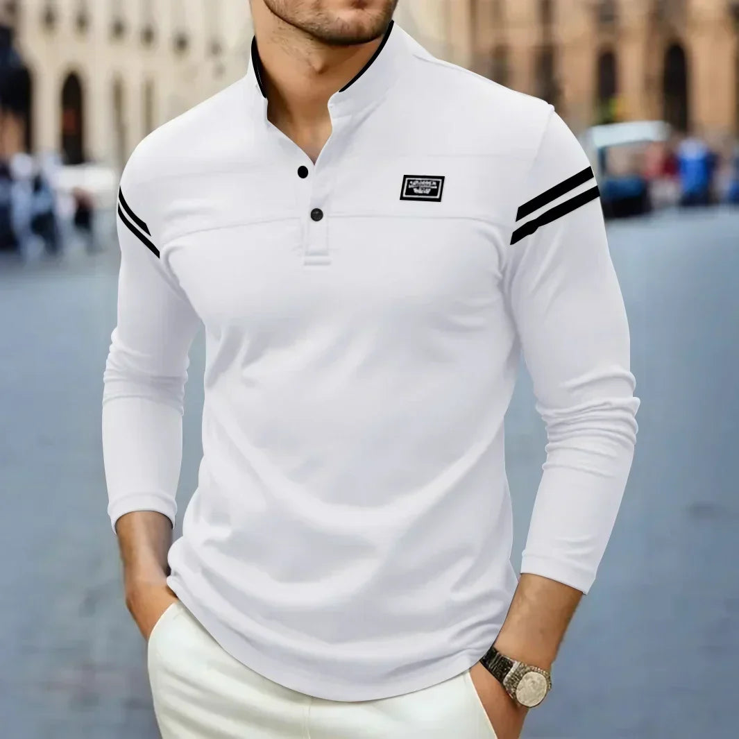 VALENTINI™ | Maglietta Henley a maniche lunghe