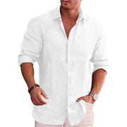 VALENTINI™ | Camicia a maniche lunghe in cotone e lino