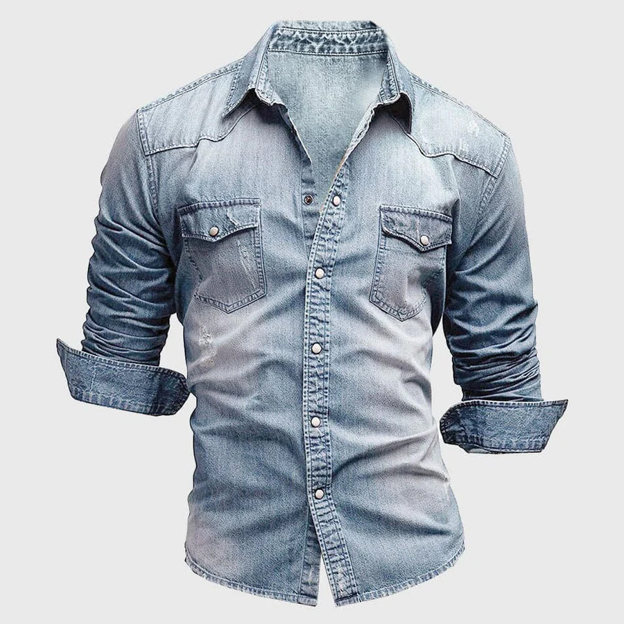 VALENTINI™ | Camicia in denim slim fit