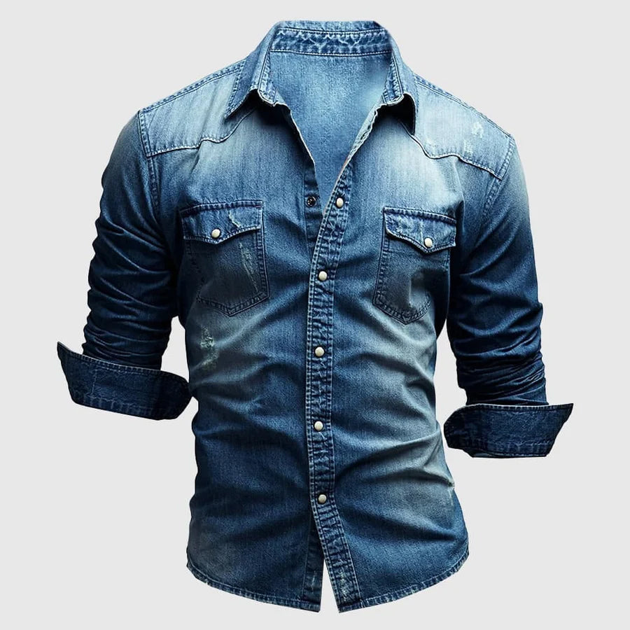 VALENTINI™ | Camicia in denim slim fit