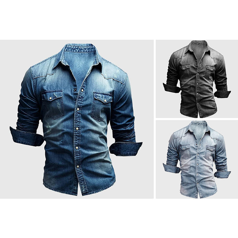 VALENTINI™ | Camicia in denim slim fit