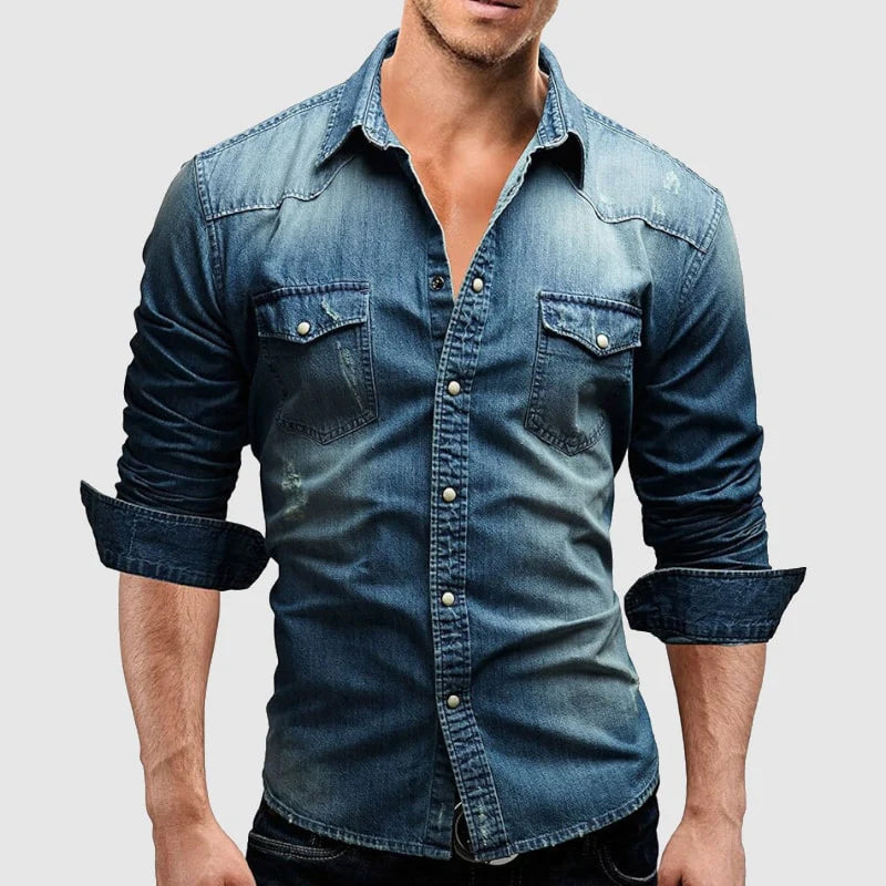 VALENTINI™ | Camicia in denim slim fit
