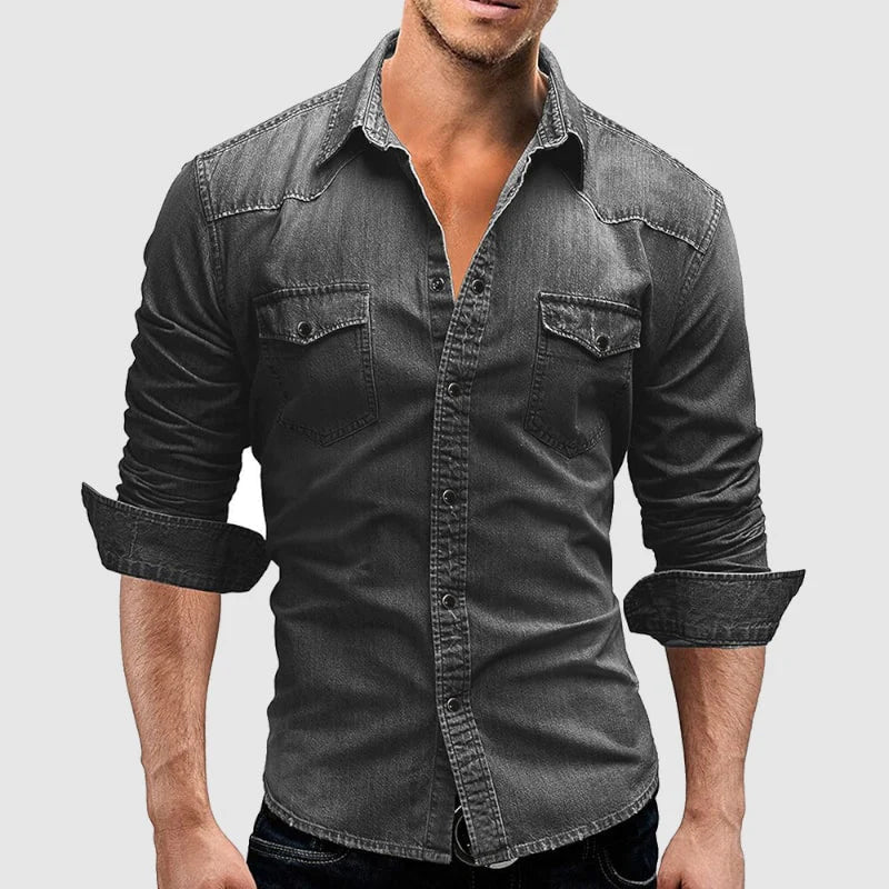 VALENTINI™ | Camicia in denim slim fit