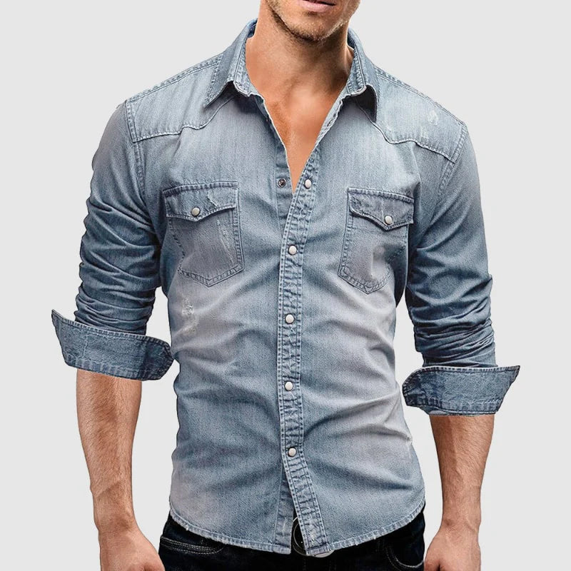 VALENTINI™ | Camicia in denim slim fit