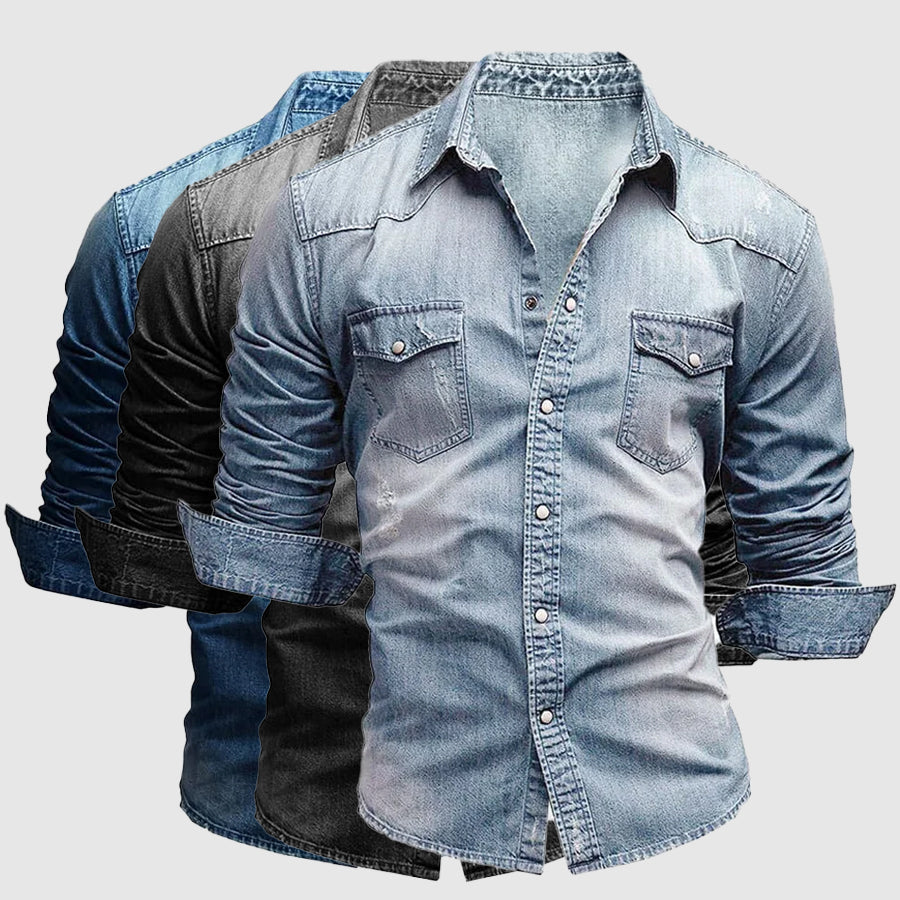VALENTINI™ | Camicia in denim slim fit