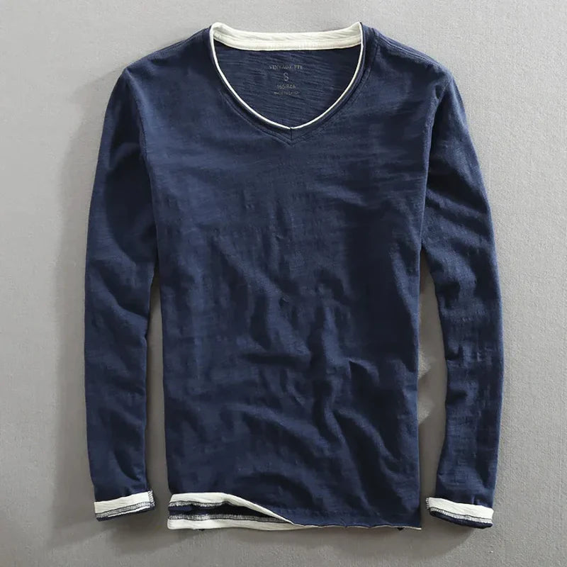 VALENTINI™ | Maglietta in cotone a maniche lunghe