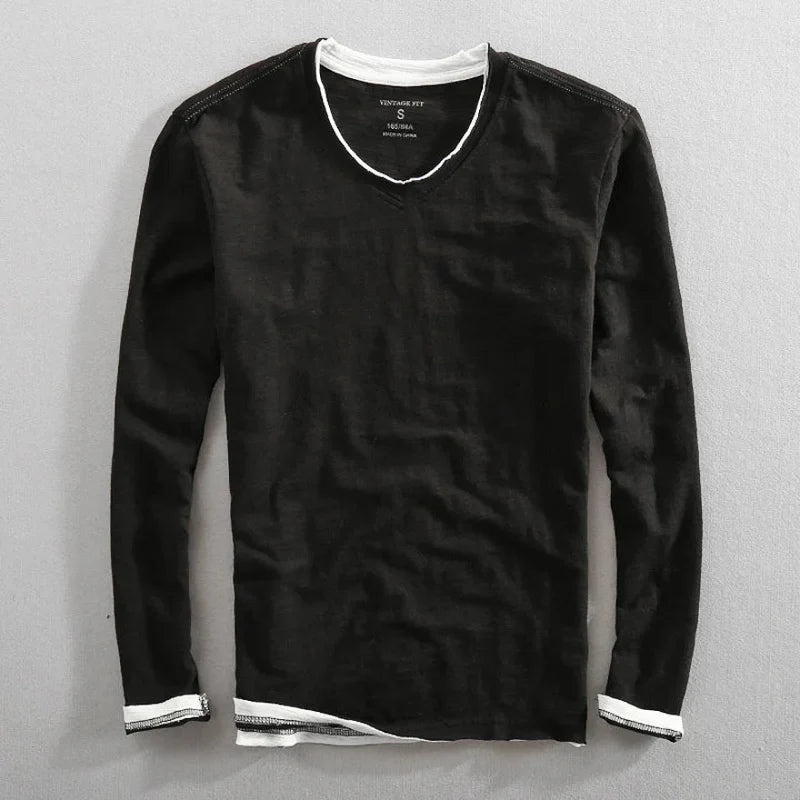 VALENTINI™ | Maglietta in cotone a maniche lunghe