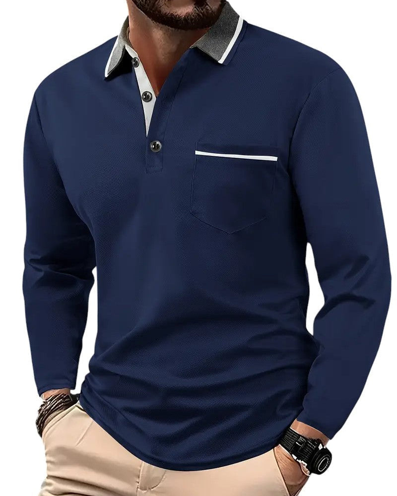 VALENTINI™ | Polo a maniche lunghe classico