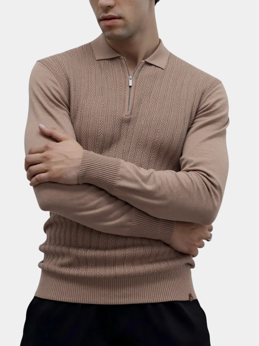 VALENTINI™ | Polo con trama in rilievo