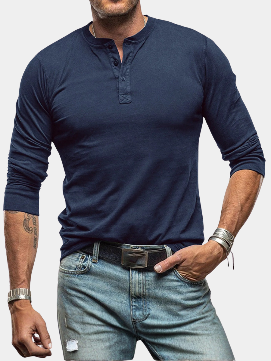 VALENTINI™ | Maglietta Henley slim fit