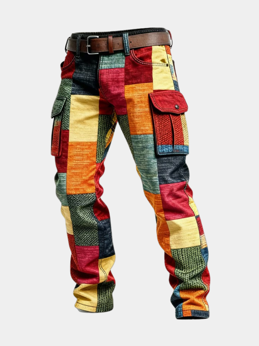 VALENTINI™ | Pantaloni cargo da uomo in patchwork