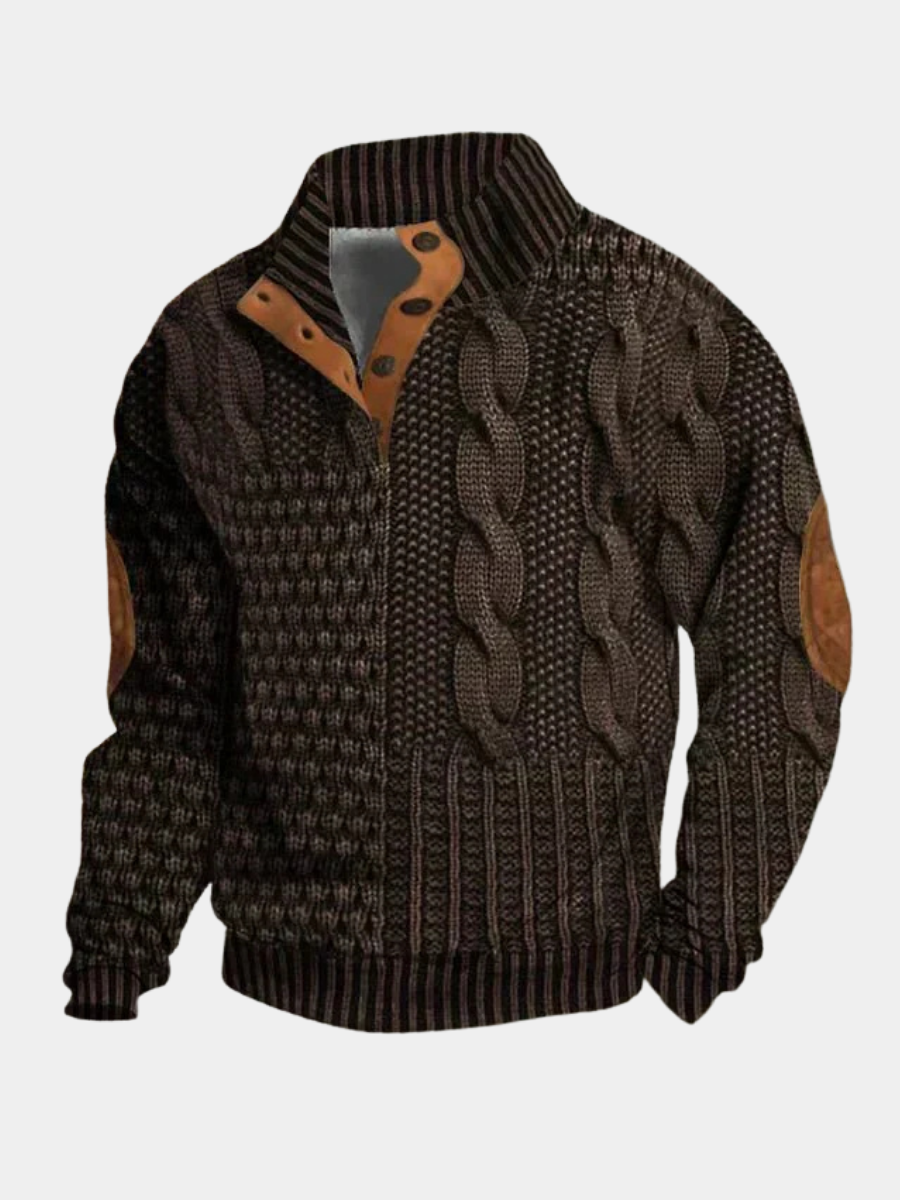 VALENTINI™ | Maglione da uomo in maglia con motivo vintage