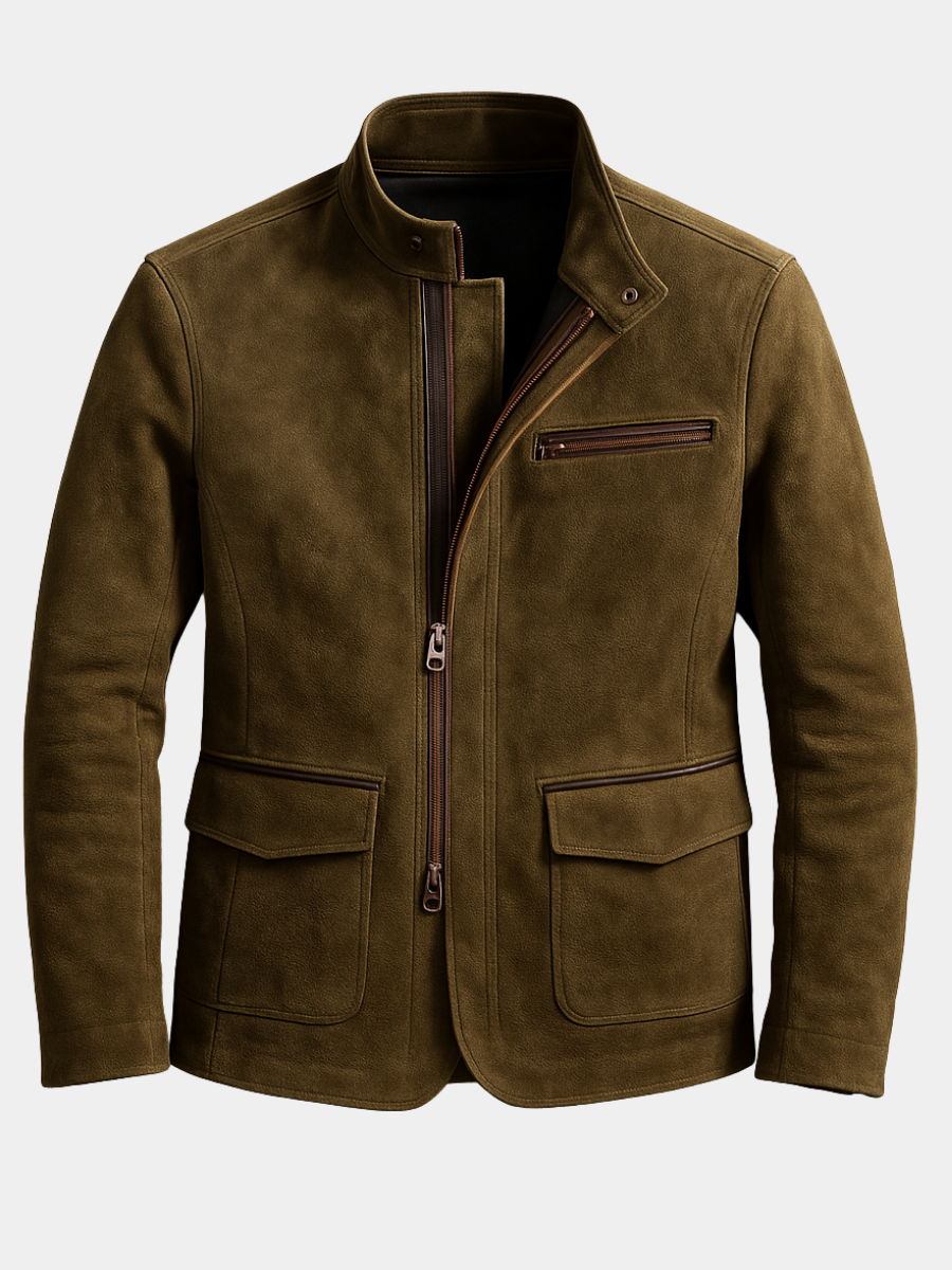 VALENTINI™ | Giacca da uomo in camoscio con zip