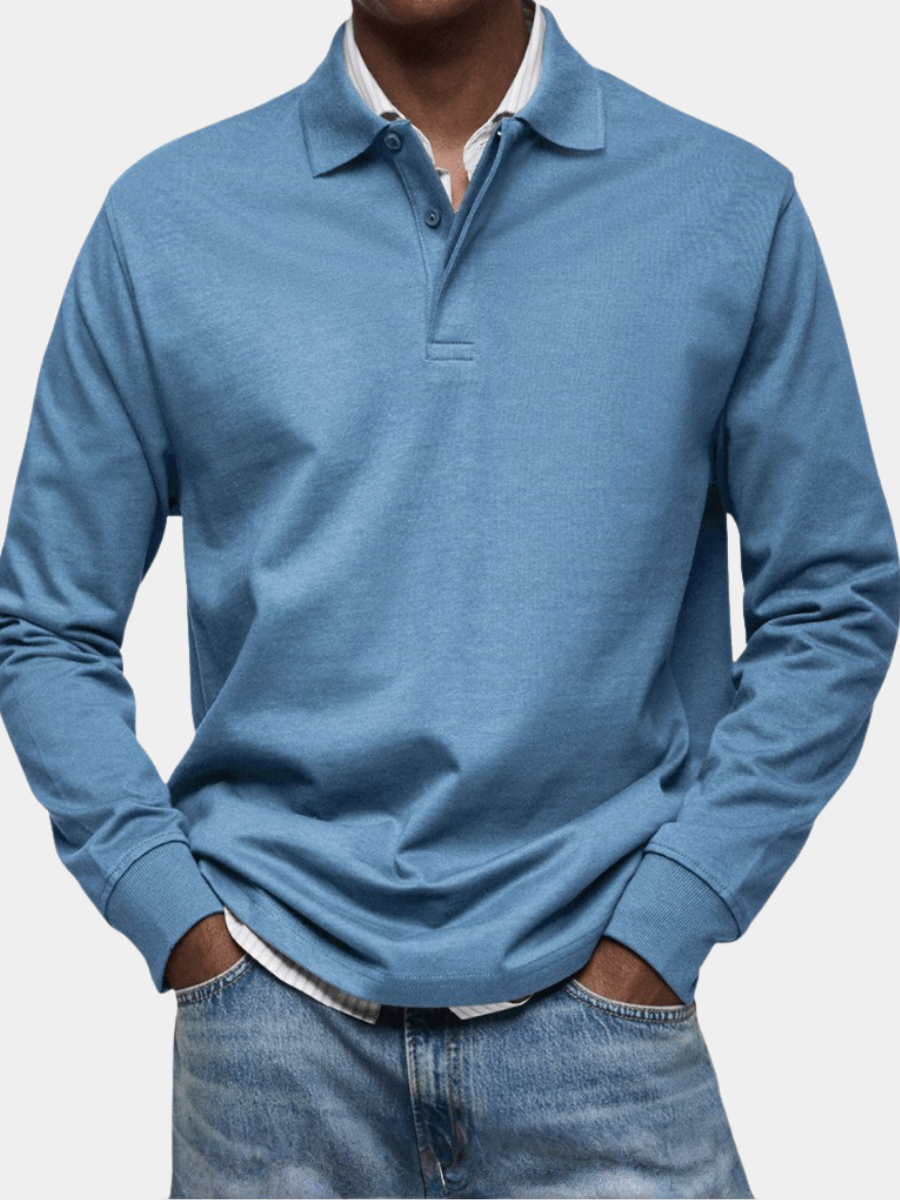 VALENTINI™ | Polo in cotone a maniche lunghe