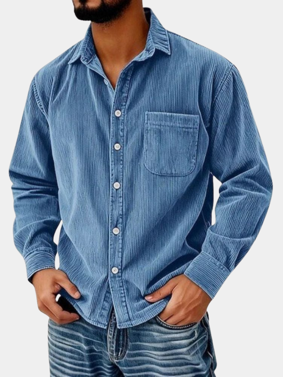 VALENTINI™ | Camicia lunga in velluto a coste
