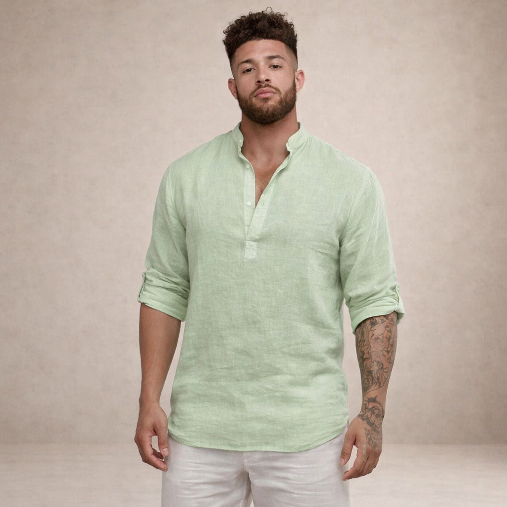 VALENTINI™ | Camicia con colletto alto