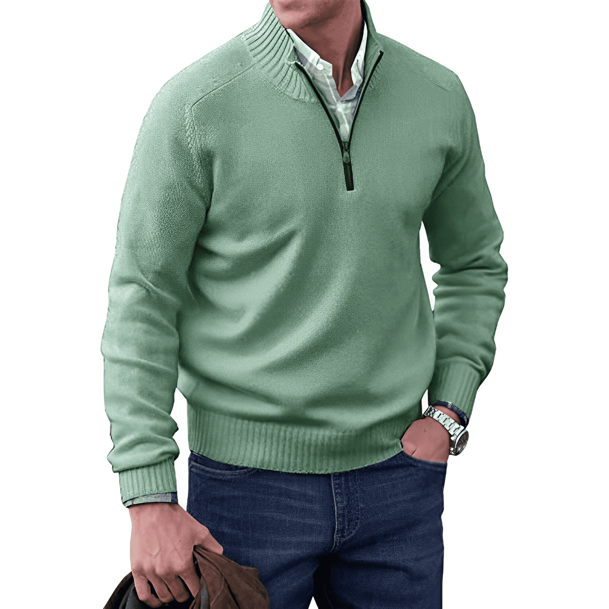 VALENTINI™ | Maglione a collo alto con cerniera