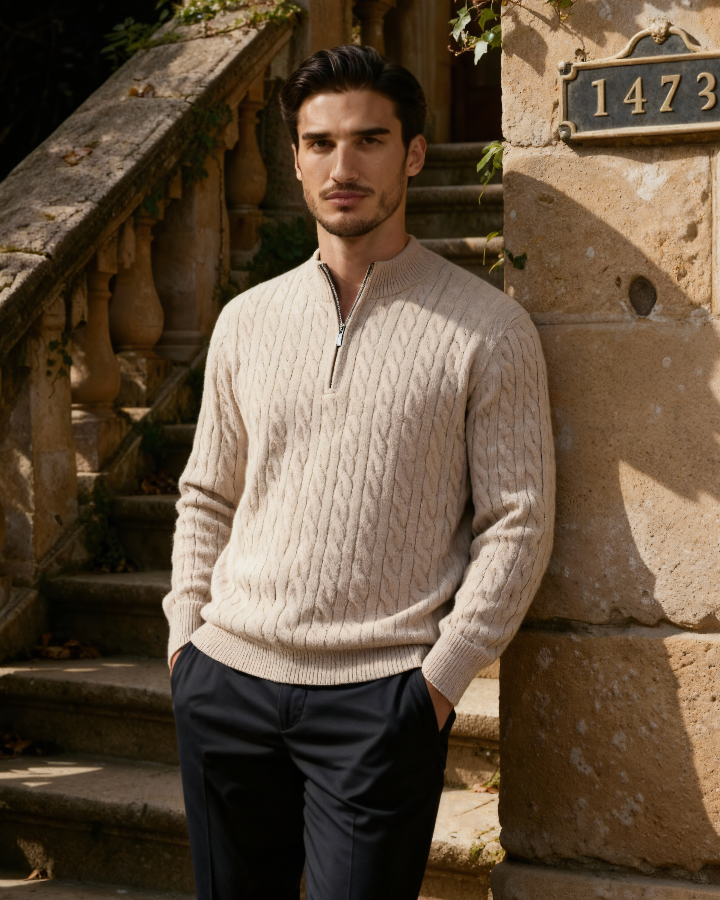 VALENTINI™ | CARDIGAN CON ZIP A METÀ