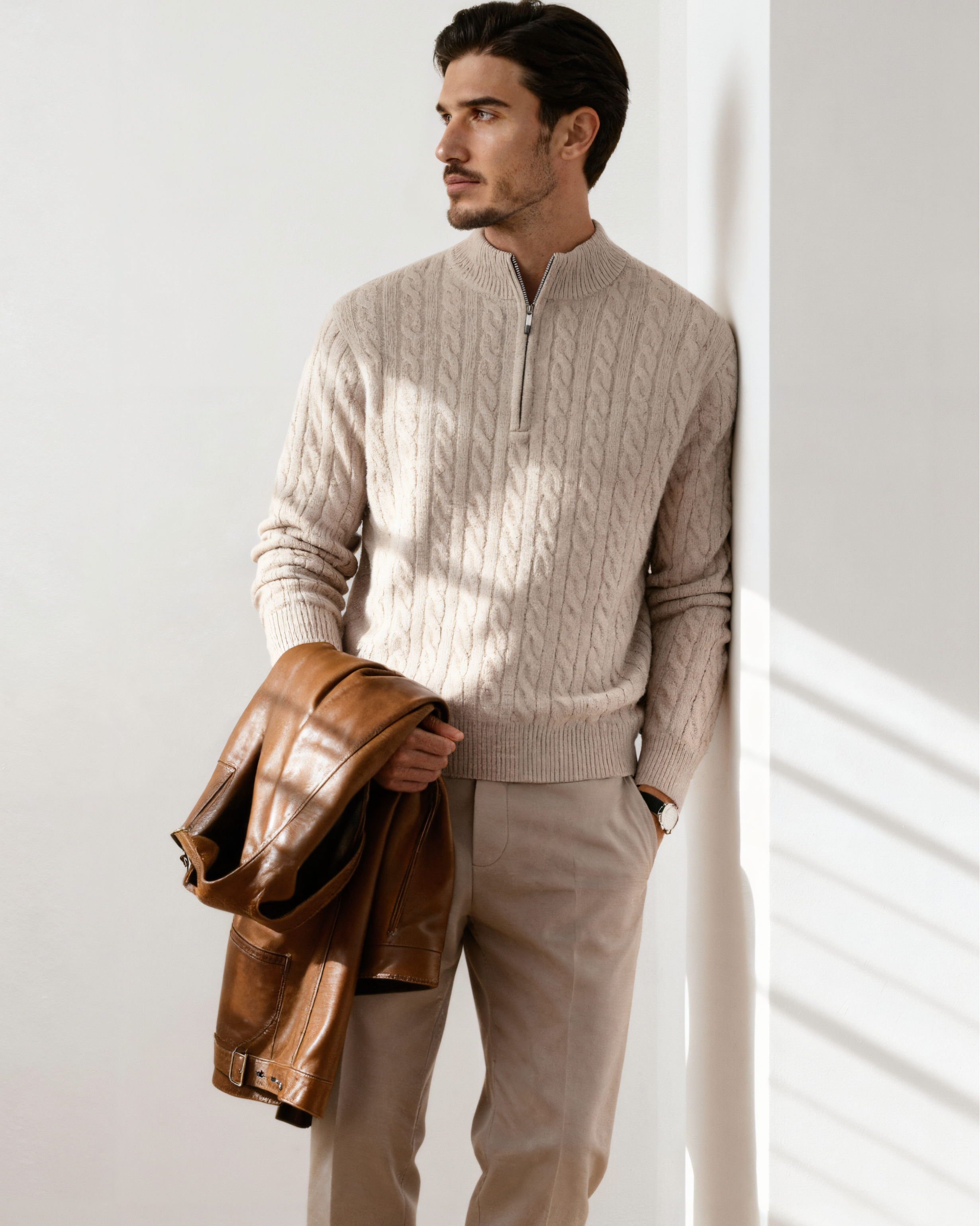 VALENTINI™ | CARDIGAN CON ZIP A METÀ