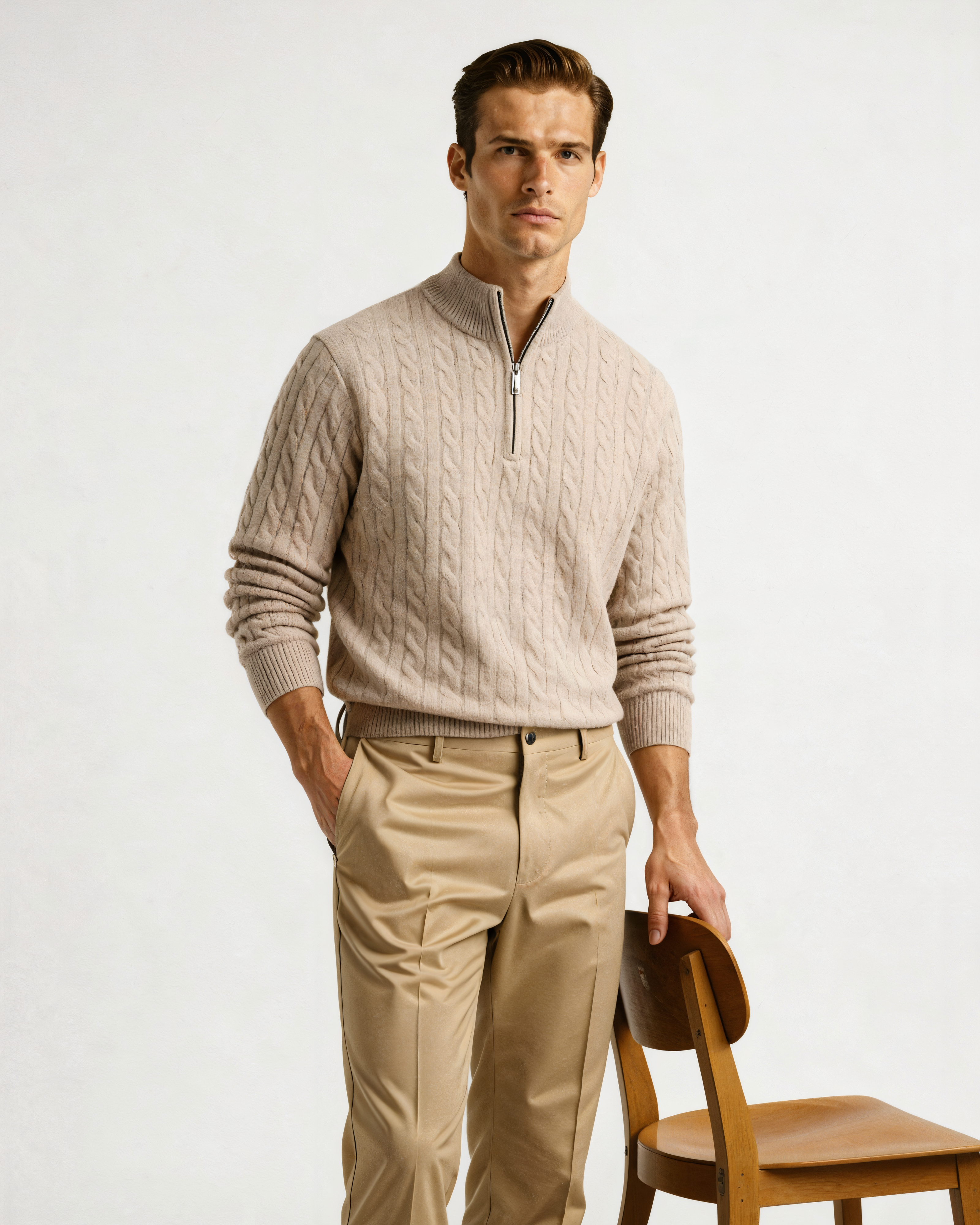 VALENTINI™ | CARDIGAN CON ZIP A METÀ