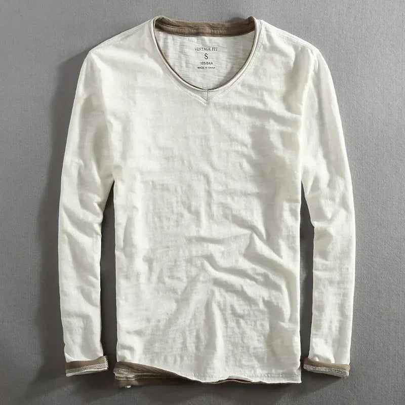 VALENTINI™ | Maglietta in cotone a maniche lunghe