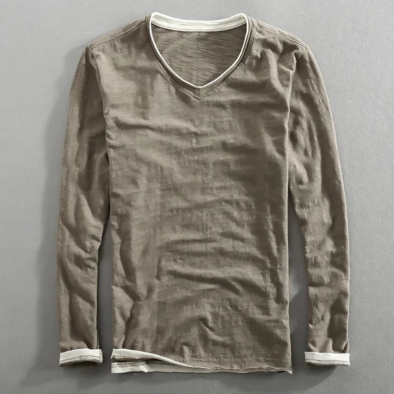 VALENTINI™ | Maglietta in cotone a maniche lunghe