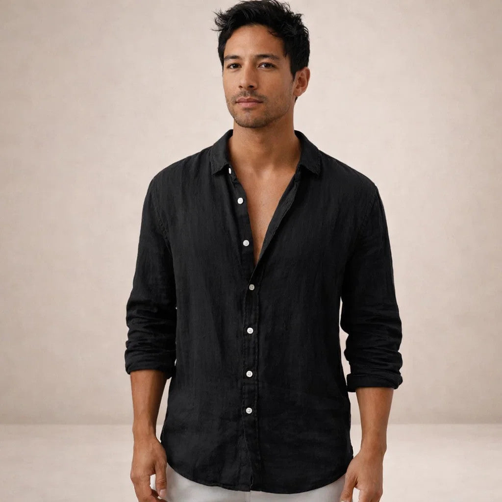 VALENTINI™ | Camicia in lino a maniche lunghe
