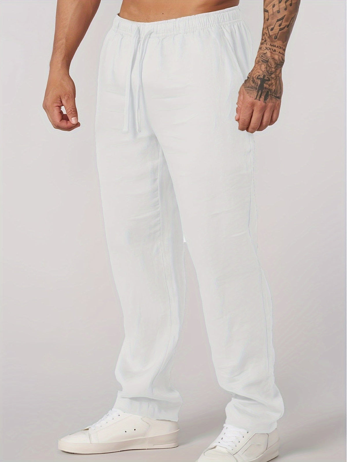 VALENTINI™ | Pantaloni da uomo in lino a gamba dritta