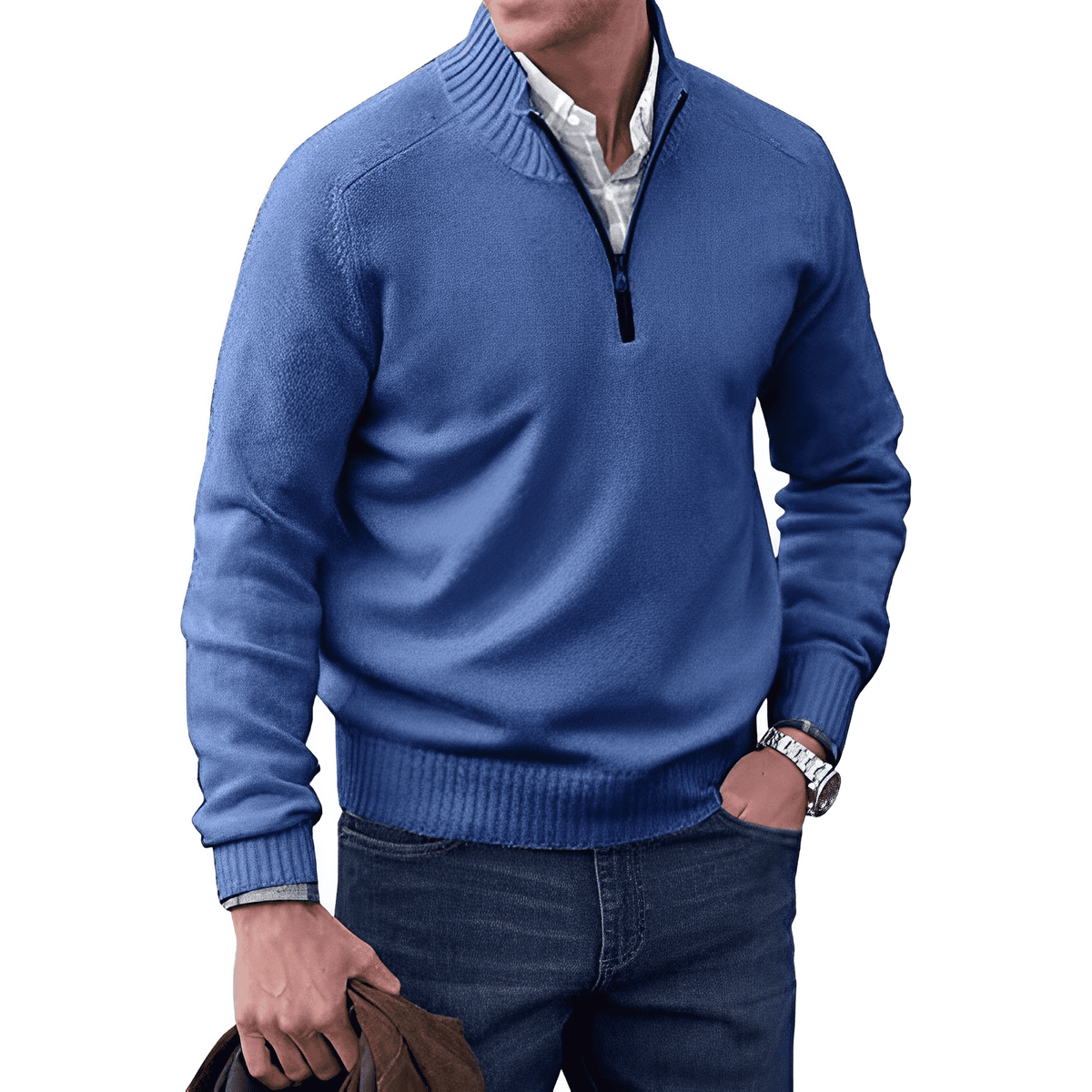 VALENTINI™ | Maglione a collo alto con cerniera