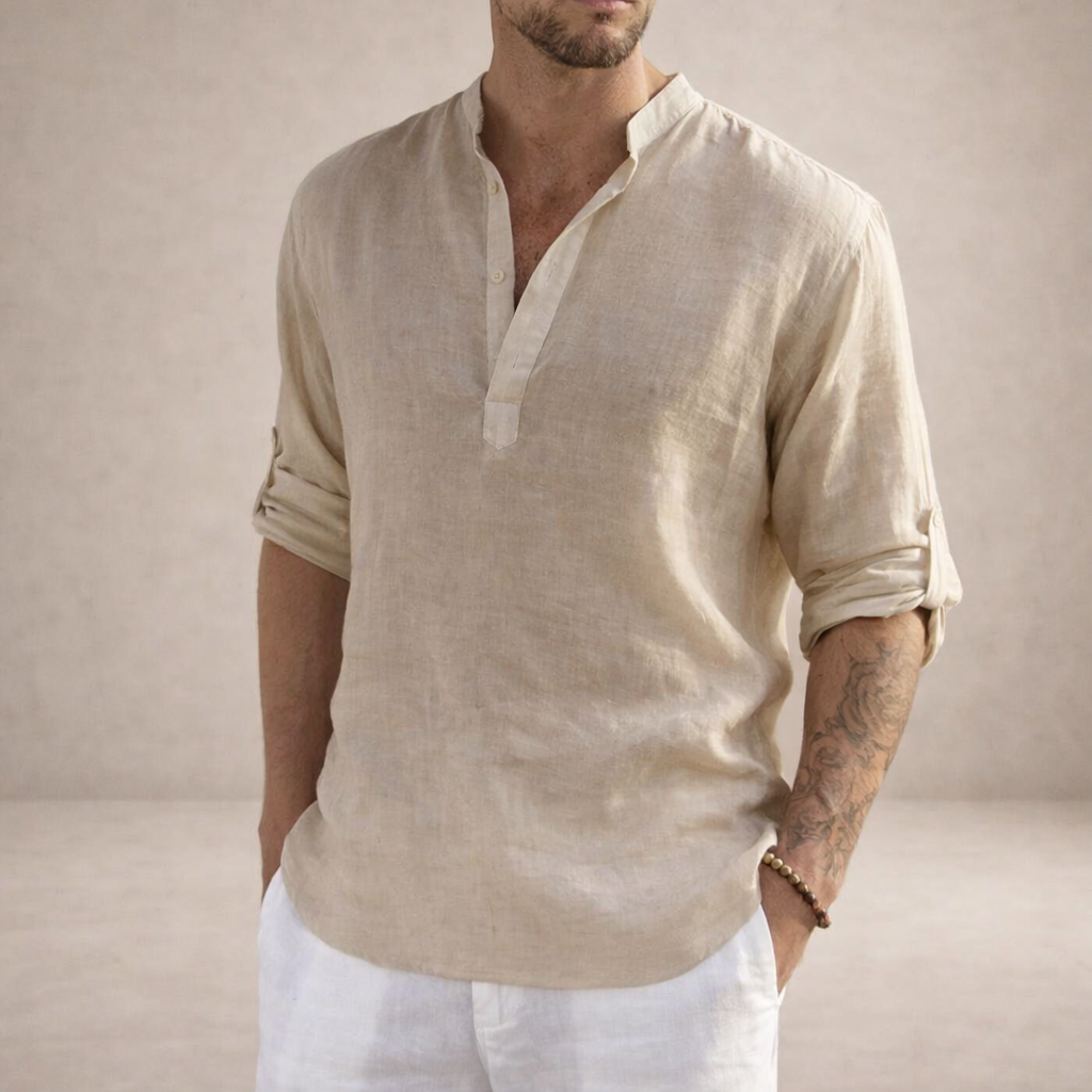 VALENTINI™ | Camicia con colletto alto