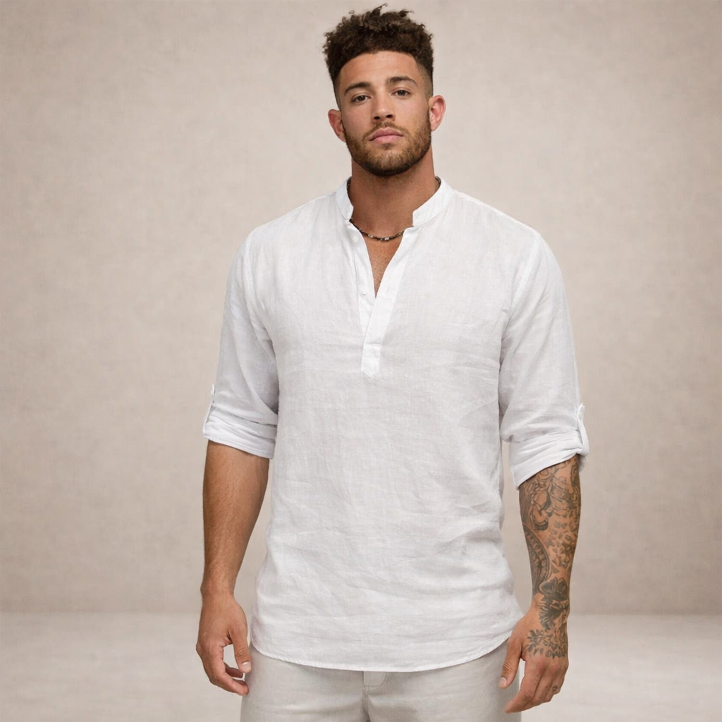 VALENTINI™ | Camicia con colletto alto