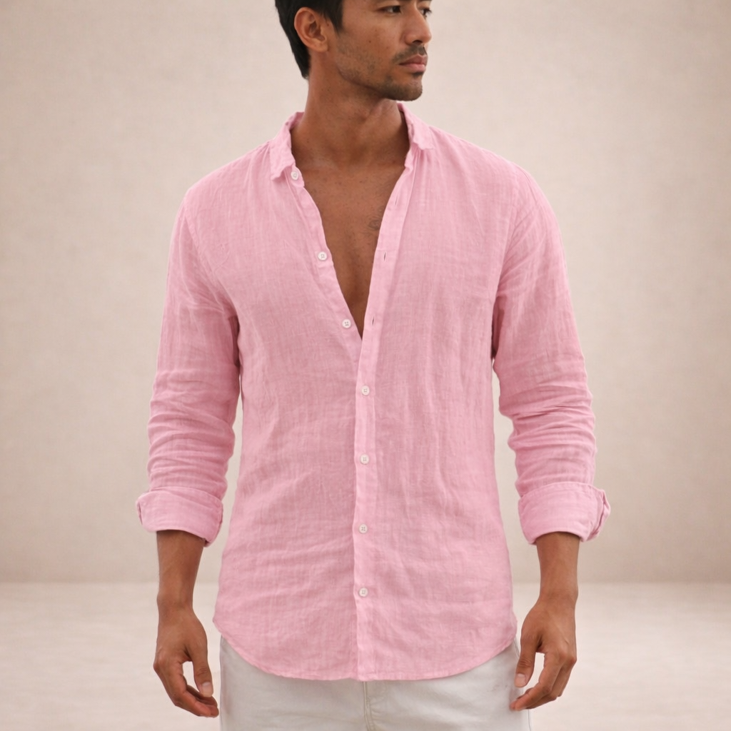 VALENTINI™ | Camicia in lino a maniche lunghe