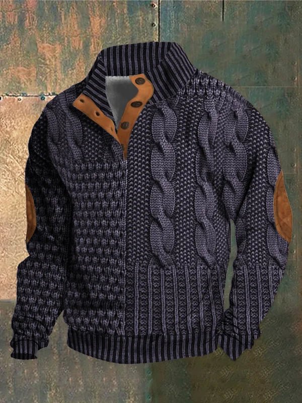 VALENTINI™ | Maglione da uomo in maglia con motivo vintage