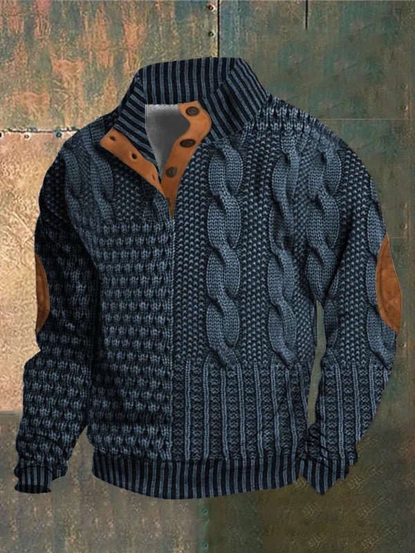 VALENTINI™ | Maglione da uomo in maglia con motivo vintage