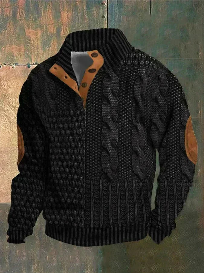 VALENTINI™ | Maglione da uomo in maglia con motivo vintage