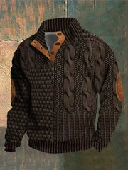 VALENTINI™ | Maglione da uomo in maglia con motivo vintage
