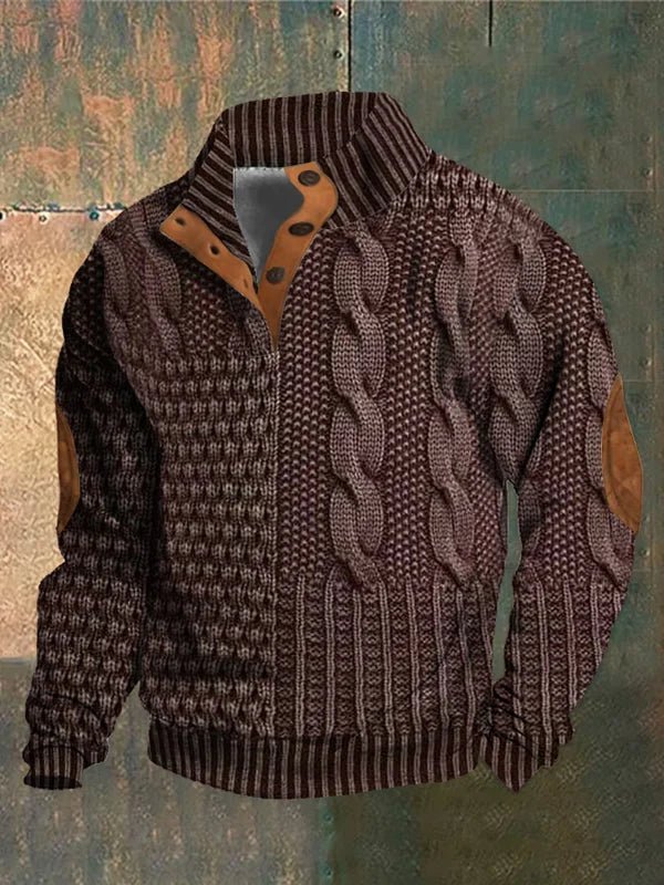 VALENTINI™ | Maglione da uomo in maglia con motivo vintage