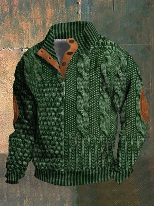 VALENTINI™ | Maglione da uomo in maglia con motivo vintage