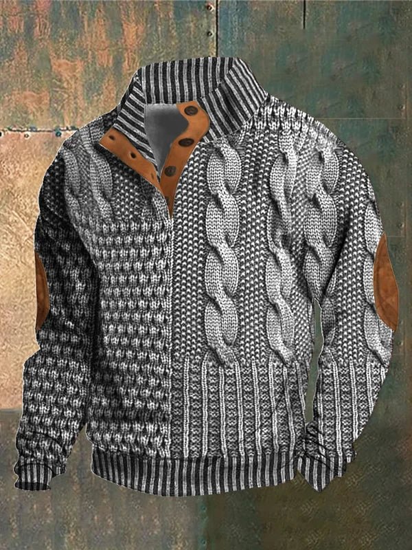 VALENTINI™ | Maglione da uomo in maglia con motivo vintage
