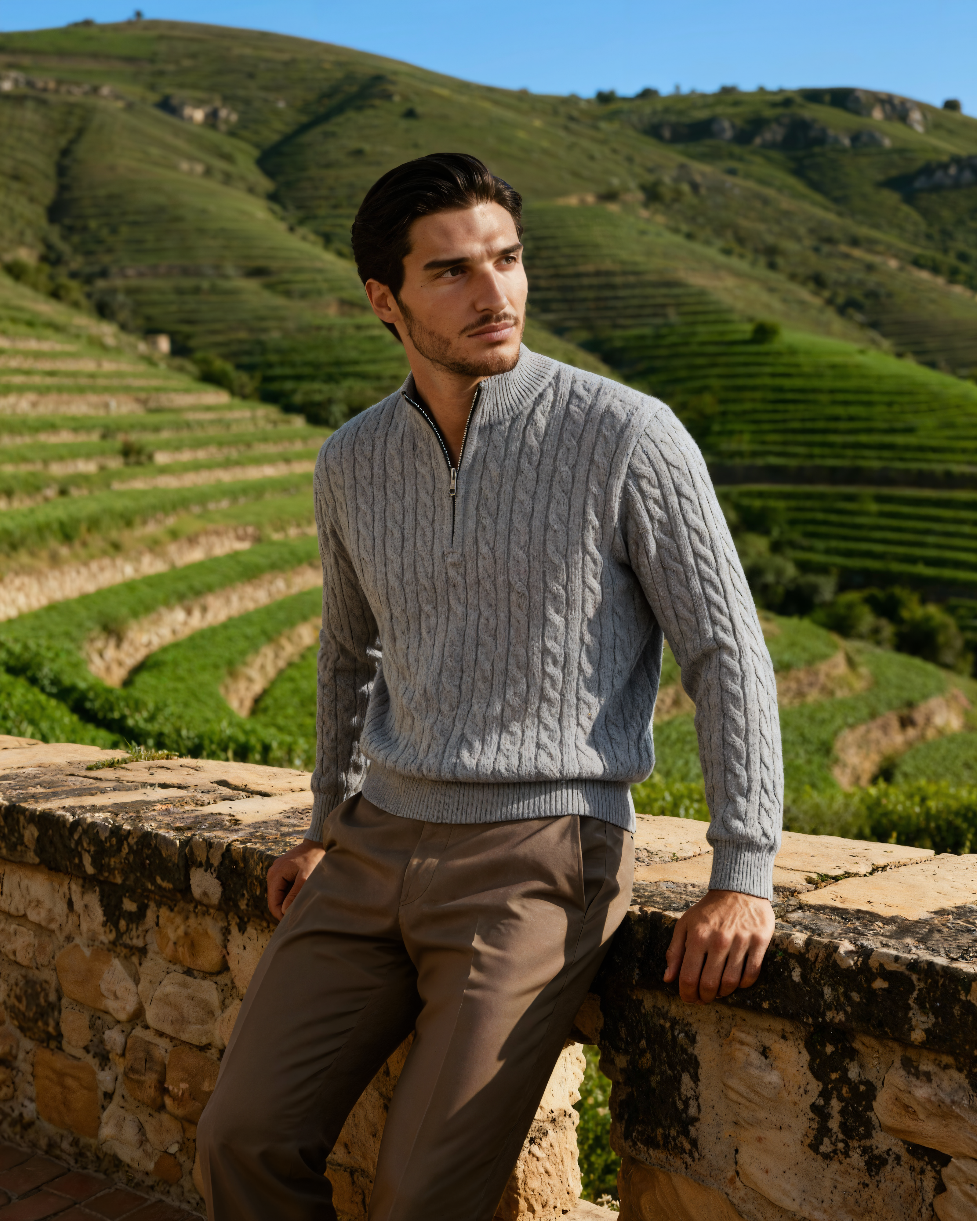 VALENTINI™ | CARDIGAN CON ZIP A METÀ