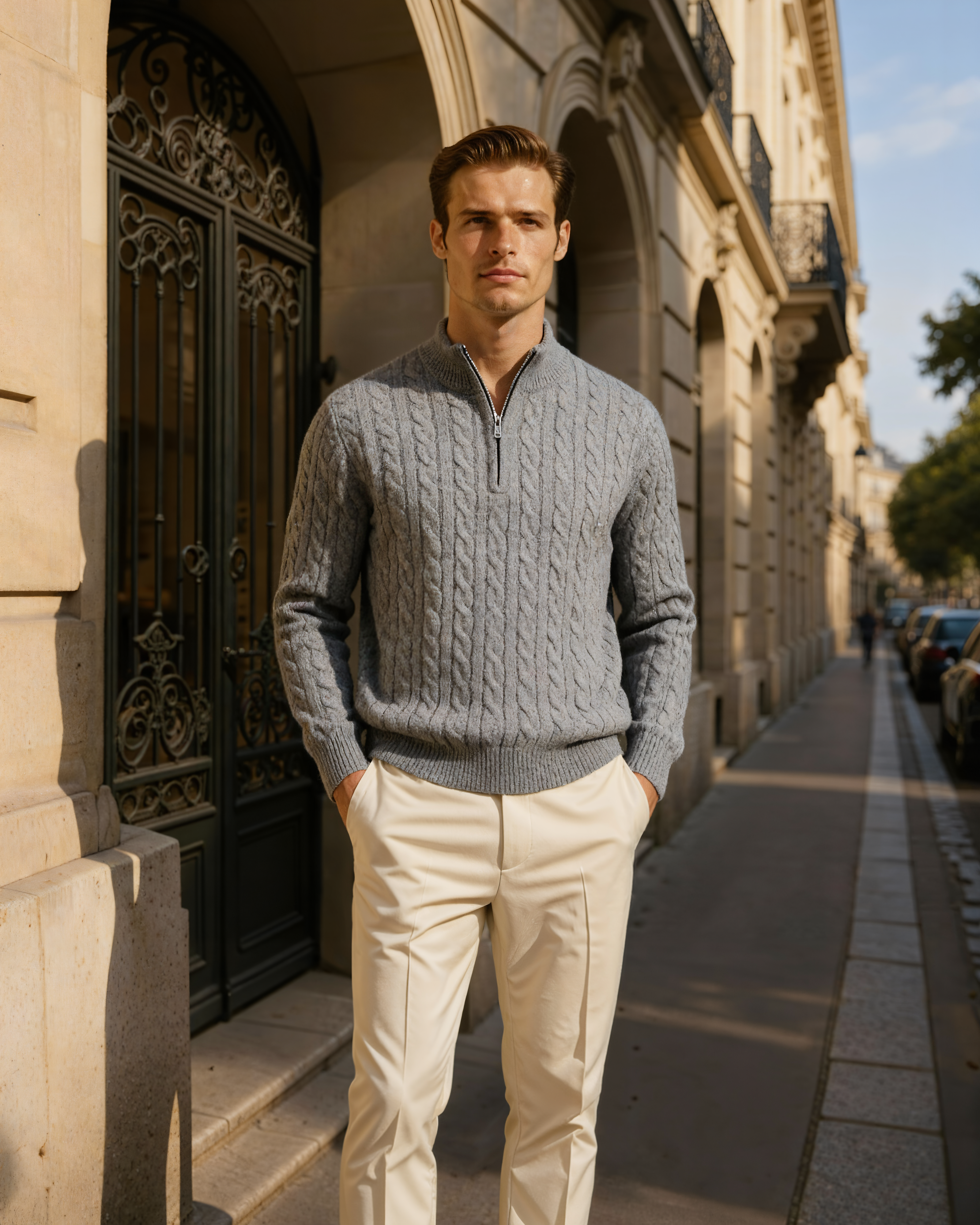 VALENTINI™ | CARDIGAN CON ZIP A METÀ