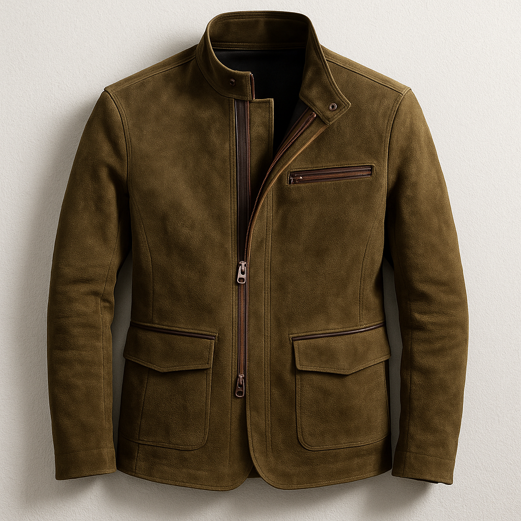 VALENTINI™ | Giacca da uomo in camoscio con zip