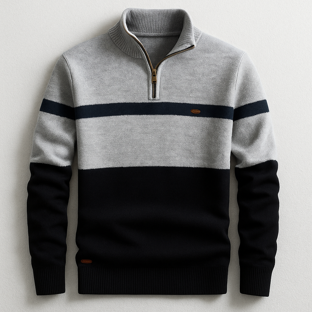 VALENTINI™ | Maglia a maniche lunghe con collo a zip