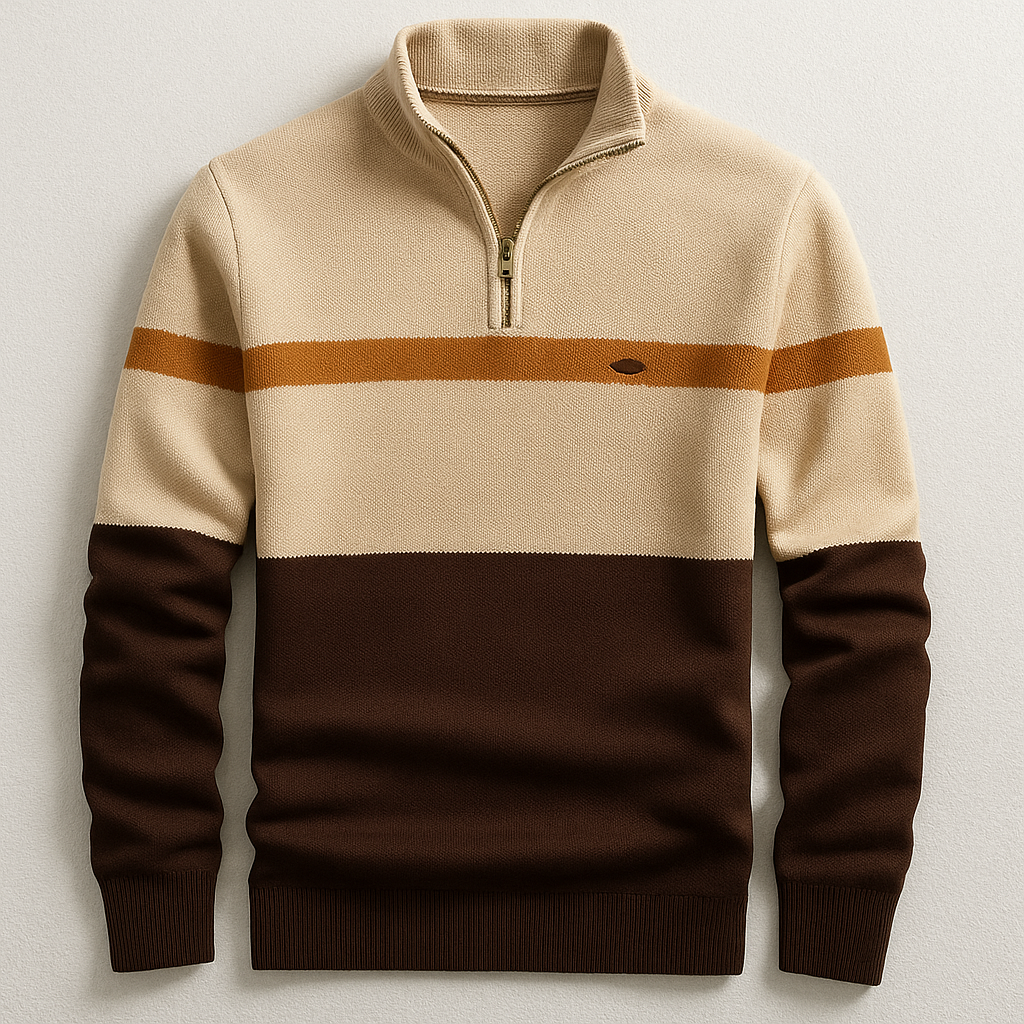 VALENTINI™ | Maglia a maniche lunghe con collo a zip