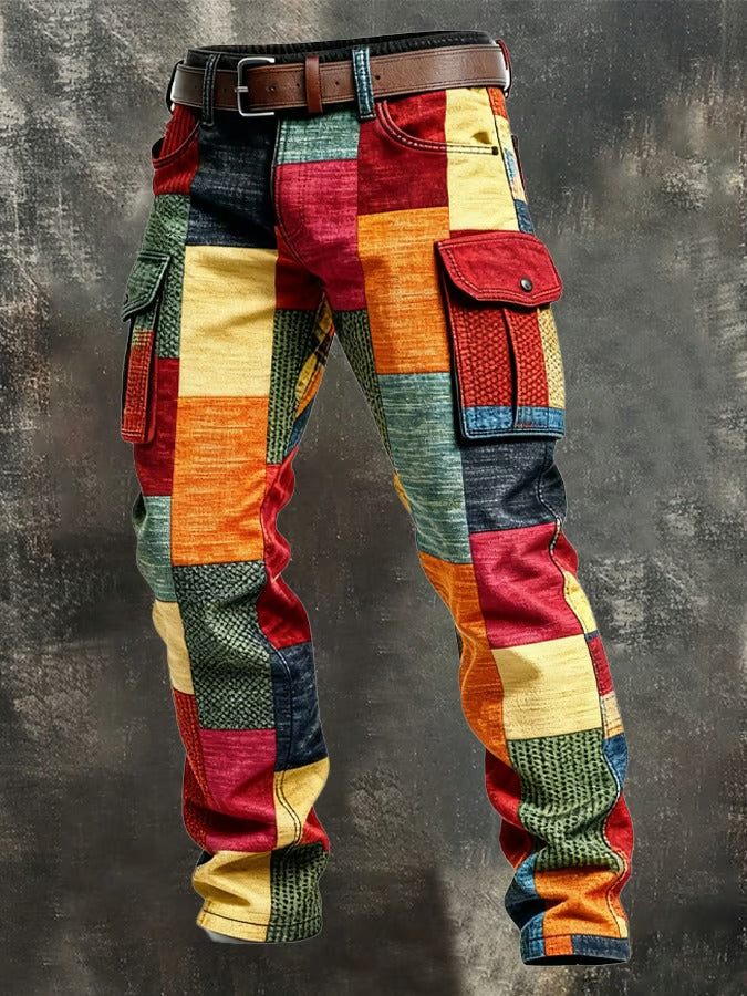 VALENTINI™ | Pantaloni cargo da uomo in patchwork